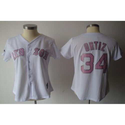 68637f5b30a88_1 Red Sox #34 David Ortiz White Pink No. Women's Fashion Stitched MLB Jersey