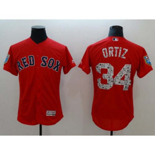 68637f693df4d_1 Men's Boston Red Sox #34 David Ortiz White 2018 Spring Training Flexbase Stitched MLB Jersey
