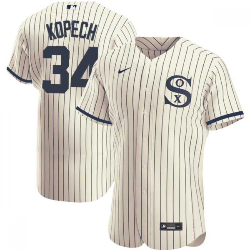 68637f8392f16_1 Men's Chicago White Sox #34 Michael Kopech 2021 Cream/Navy Field of Dreams Name&Number Flex Base Stitched Jersey