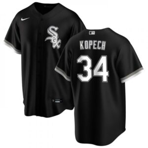 68637f8d55267_1 Men's Chicago White Sox #34 Michael Kopech Black Cool Base Stitched Jersey