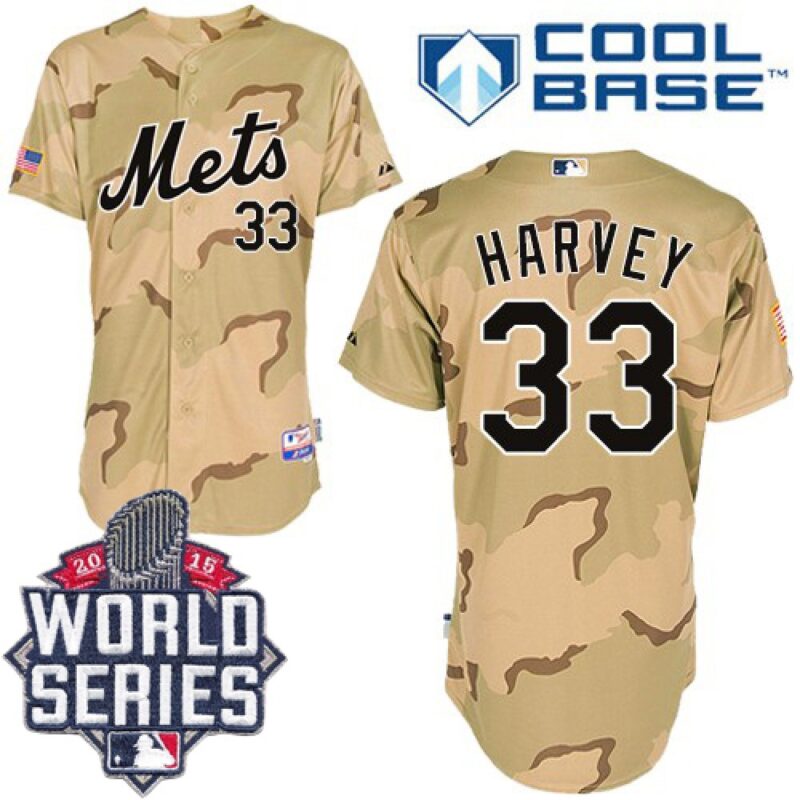 68637fcc4d0c8_1 Mets #33 Matt Harvey Camo Commemorative Military Day Cool Base W/2015 World Series Patch Stitched MLB Jersey