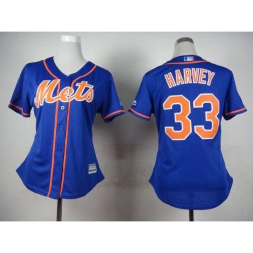 6863800ee4c2b_1 Mets #33 Matt Harvey Blue Alternate Women's Stitched MLB Jersey