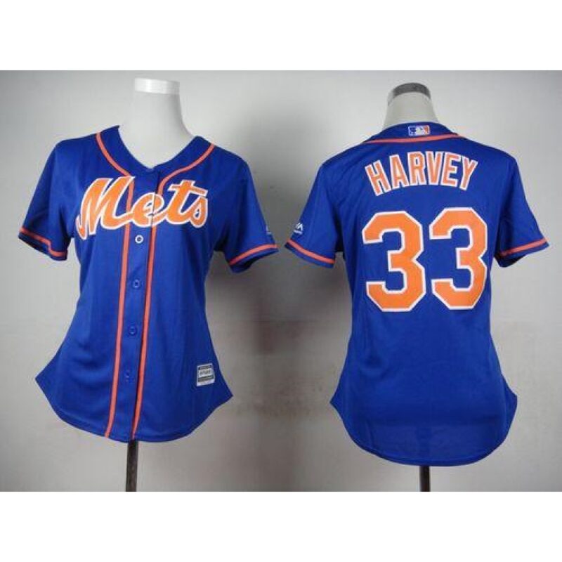 6863800ee4c2b_1 Mets #33 Matt Harvey Blue Alternate Women's Stitched MLB Jersey