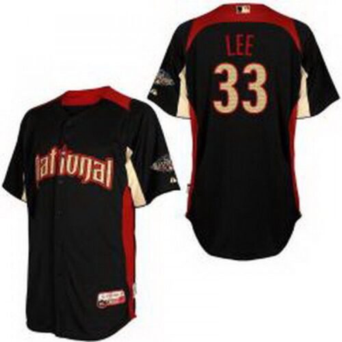 6863803106eac_1 Phillies #33 Cliff Lee Black Nation League 2011 All Star BP Stitched MLB Jersey