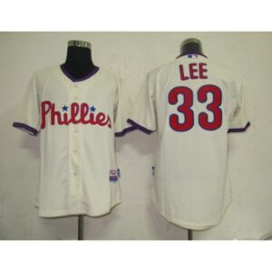 686380343de26_1 Phillies #33 Cliff Lee Cream Stitched MLB Jersey