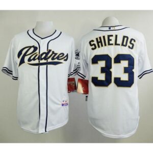 68638057b0ecf_1 Padres #33 James Shields White Cool Base Stitched MLB Jersey