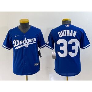 686380788ccac_1 Women's Los Angeles Dodgers #33 James Outman Royal Stitched Jersey(Run Small)