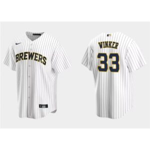 68638098dea39_1 Men's Milwaukee Brewers #33 Jesse Winker White Cool Base Stitched Jersey