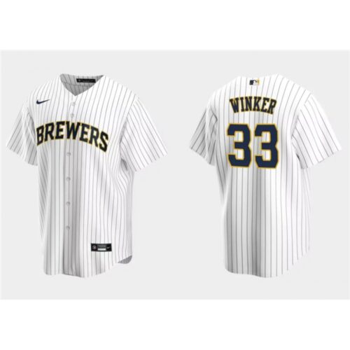68638098dea39_1 Men's Milwaukee Brewers #33 Jesse Winker White Cool Base Stitched Jersey