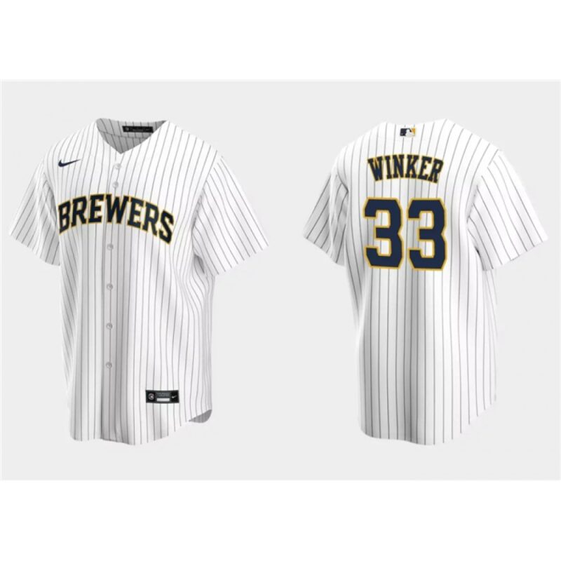 68638098dea39_1 Men's Milwaukee Brewers #33 Jesse Winker White Cool Base Stitched Jersey