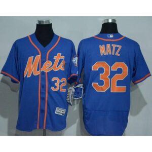 6863809c49f71_1 Mets #32 Steven Matz Blue Flexbase Authentic Collection Stitched MLB Jersey