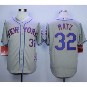 686380b43a06c_1 Mets #32 Steven Matz Grey Road Cool Base Stitched MLB Jersey