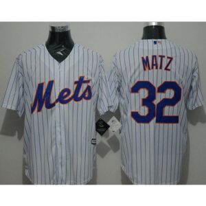 686380c24df6d_1 Mets #32 Steven Matz White(Blue Strip) New Cool Base Stitched MLB Jersey