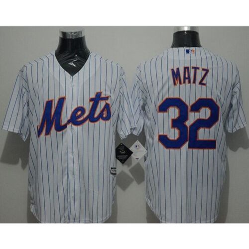 686380c24df6d_1 Mets #32 Steven Matz White(Blue Strip) New Cool Base Stitched MLB Jersey
