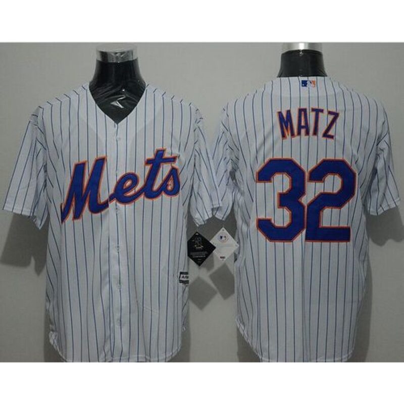686380c24df6d_1 Mets #32 Steven Matz White(Blue Strip) New Cool Base Stitched MLB Jersey