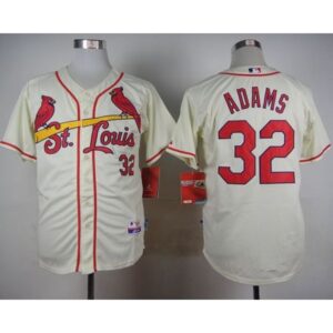 686380f86a7bc_1 Cardinals #32 Matt Adams Cream Cool Base Stitched MLB Jersey