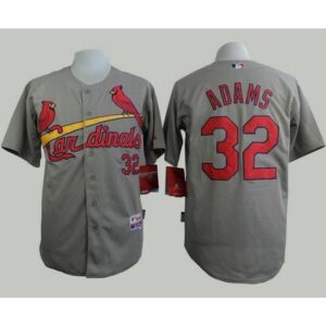 686380fbe4b24_1 Cardinals #32 Matt Adams Grey Cool Base Stitched MLB Jersey
