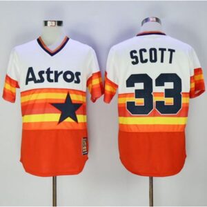 6863810ce1460_1 Astros #33 Mike Scott White/Orange 1980 Turn Back The Clock Stitched MLB Jersey