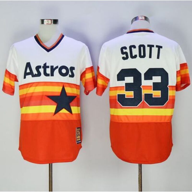 6863810ce1460_1 Astros #33 Mike Scott White/Orange 1980 Turn Back The Clock Stitched MLB Jersey