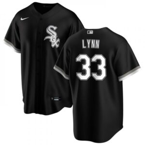 686381259b2b1_1 Men's Chicago White Sox #33 Lance Lynn Black Cool Base Stitched Jersey