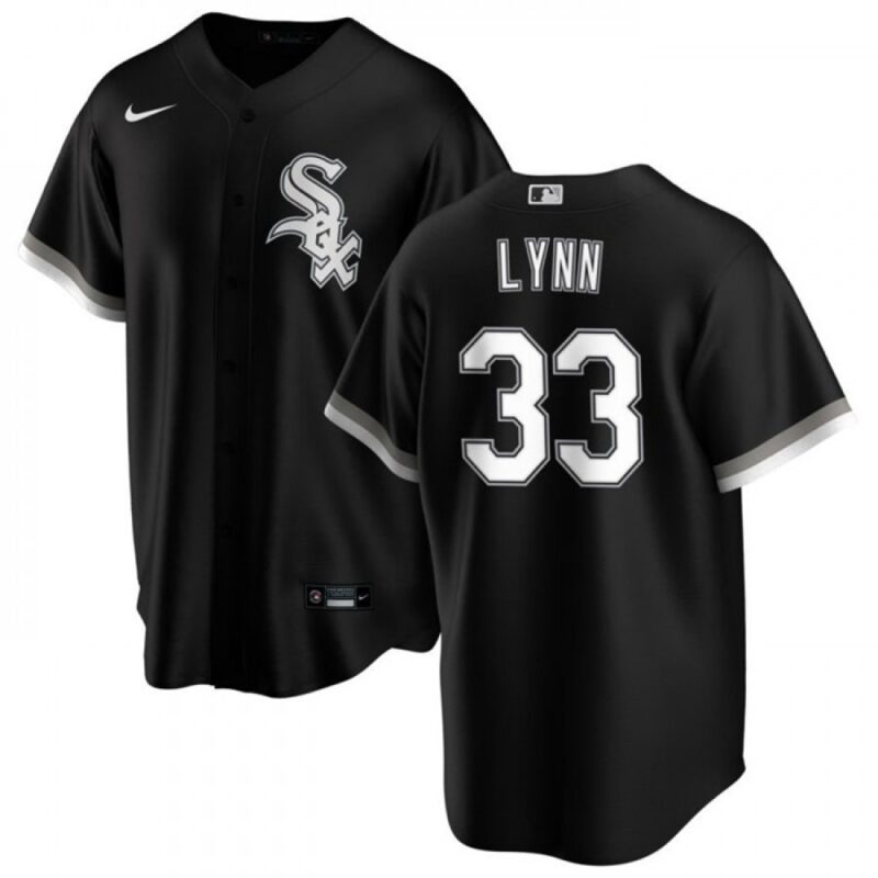 686381259b2b1_1 Men's Chicago White Sox #33 Lance Lynn Black Cool Base Stitched Jersey