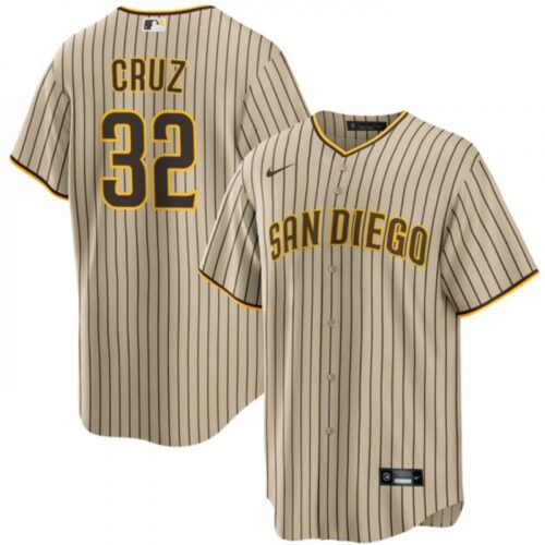 6863812c10aa6_1 Men's San Diego Padres #32 Nelson Cruz Tan Cool Base Stitched Jersey