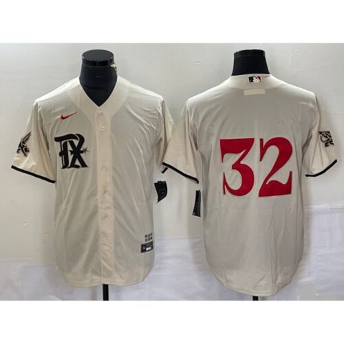 68638132ef61c_1 Men's Texas Rangers #32 Evan Carter Cream 2023 City Connect Stitched Baseball Jersey