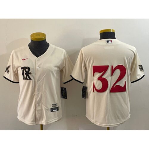 68638154c5014_1 Women's Texas Rangers #32 Evan Carter Cream 2023 City Connect Stitched Baseball Jersey(Run Small)