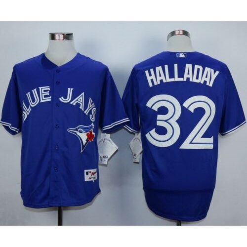 68638173711f6_1 Blue Jays #32 Roy Halladay Blue Cool Base Stitched MLB Jersey