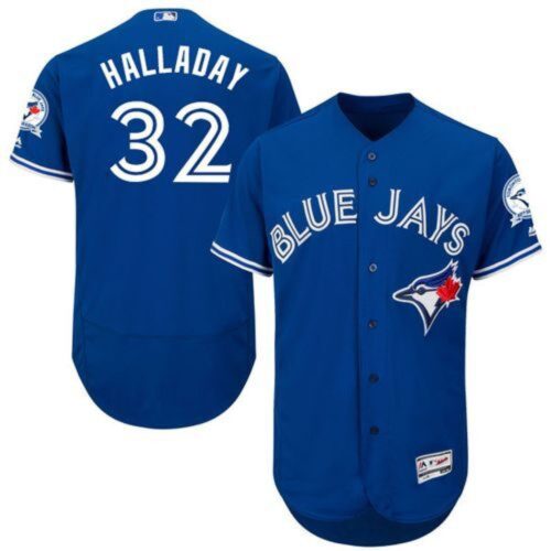 68638176bd5f1_1 Blue Jays #32 Roy Halladay Blue Flexbase Authentic Collection Stitched MLB Jersey