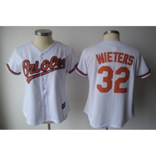 686381980c19b_1 Orioles #32 Matt Wieters White Women's Fashion Stitched MLB Jersey