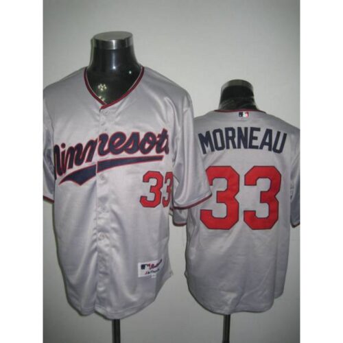 686381de5c59c_1 Twins #33 Justin Morneau Stitched Grey MLB Jersey