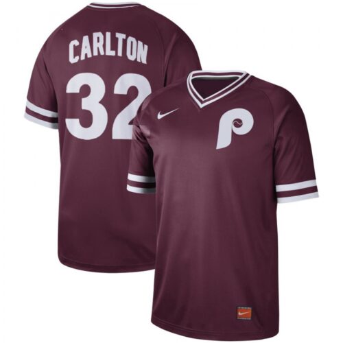 6863820089587_1 Men's Philadelphia Phillies #32 Steve Carlton Maroon Cooperstown Collection Legend Stitched MLB Jersey