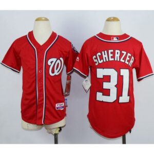 68638221b612d_1 Nationals #31 Max Scherzer Red Cool Base Stitched Youth MLB Jersey