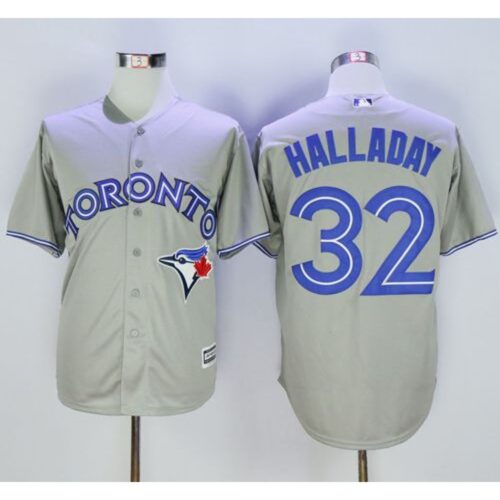 686382380204b_1 Blue Jays #32 Roy Halladay Grey New Cool Base Stitched MLB Jersey