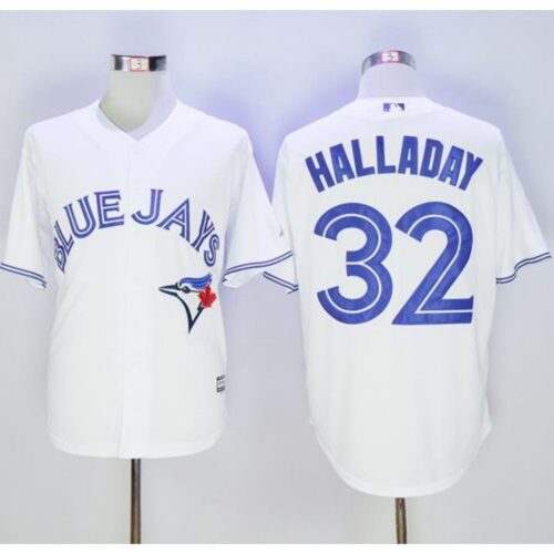 6863824fb9136_1 Blue Jays #32 Roy Halladay White New Cool Base Stitched MLB Jersey
