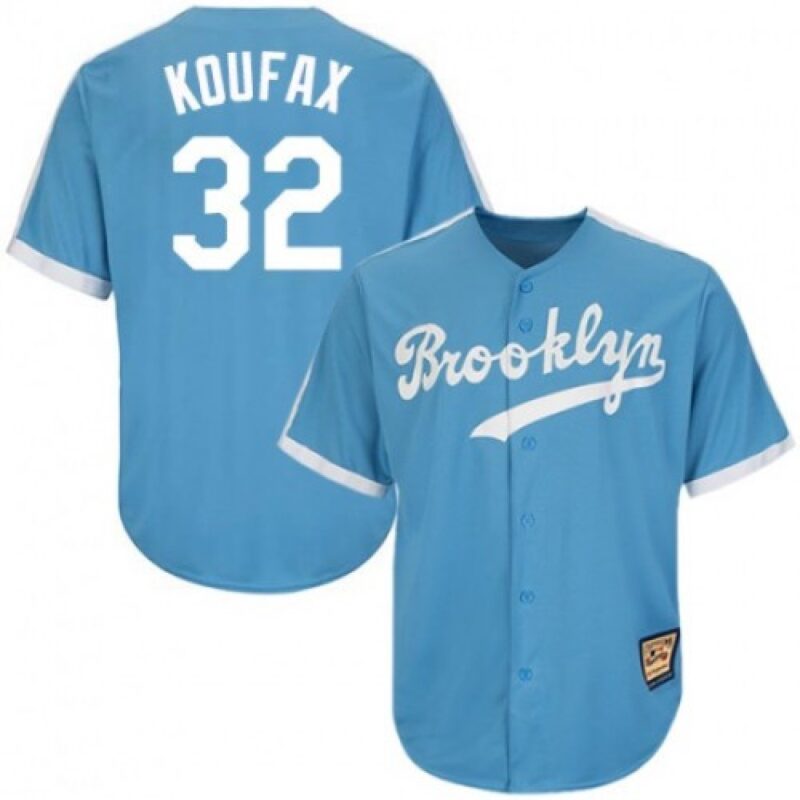 686382670b54d_1 Men's Los Angeles Dodgers #32 Sandy Koufax Blue Throwback Cool Base Stitched Jersey
