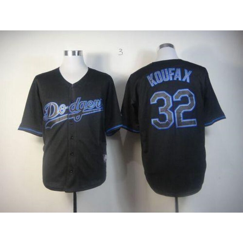 686382714f7c5_1 Dodgers #32 Sandy Koufax Black Fashion Stitched MLB Jersey