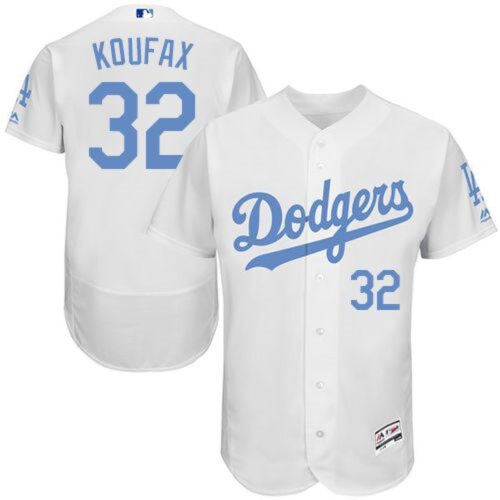 6863828569cac_1 Dodgers #32 Sandy Koufax White Flexbase Authentic Collection 2016 Father's Day Stitched MLB Jersey