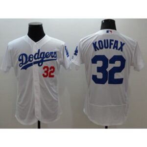 68638288b6f0f_1 Dodgers #32 Sandy Koufax White Flexbase Authentic Collection Stitched MLB Jersey