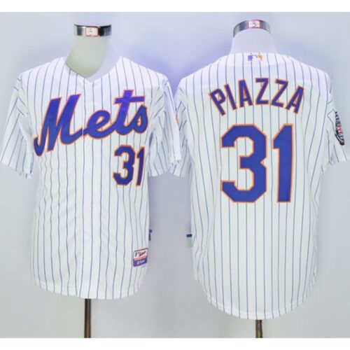 686382eddd10e_1 Mets #31 Mike Piazza White(Blue Strip) 2016 Hall Of Fame Patch Stitched MLB Jersey
