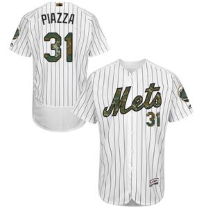 686382f78f3b2_1 Mets #31 Mike Piazza White(Blue Strip) Flexbase Authentic Collection 2016 Memorial Day Stitched MLB Jersey