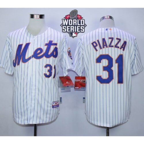 686382fe14177_1 Mets #31 Mike Piazza White(Blue Strip) Home Cool Base W/2015 World Series Patch Stitched MLB Jersey