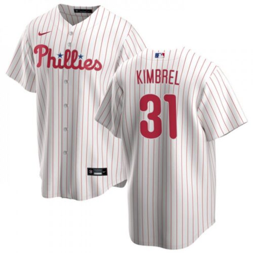 68638304b94c6_1 Men's Philadelphia Phillies #31 Craig Kimbrel White Cool Base Stitched Baseball Jersey