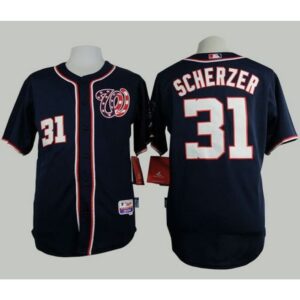 6863836b053c4_1 Nationals #31 Max Scherzer Navy Blue Cool Base Stitched MLB Jersey