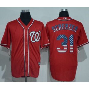6863837f66955_1 Nationals #31 Max Scherzer Red USA Flag Fashion Stitched MLB Jersey