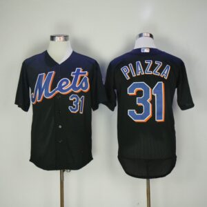 68638382a5cc4_1 Men's New York Mets #31 Mike Piazza Black 2000 BP Stitched MLB Jersey