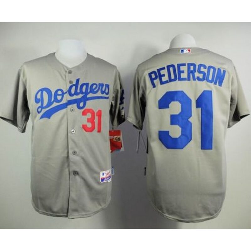 686383a0da976_1 Dodgers #31 Joc Pederson Grey Cool Base Stitched MLB Jersey