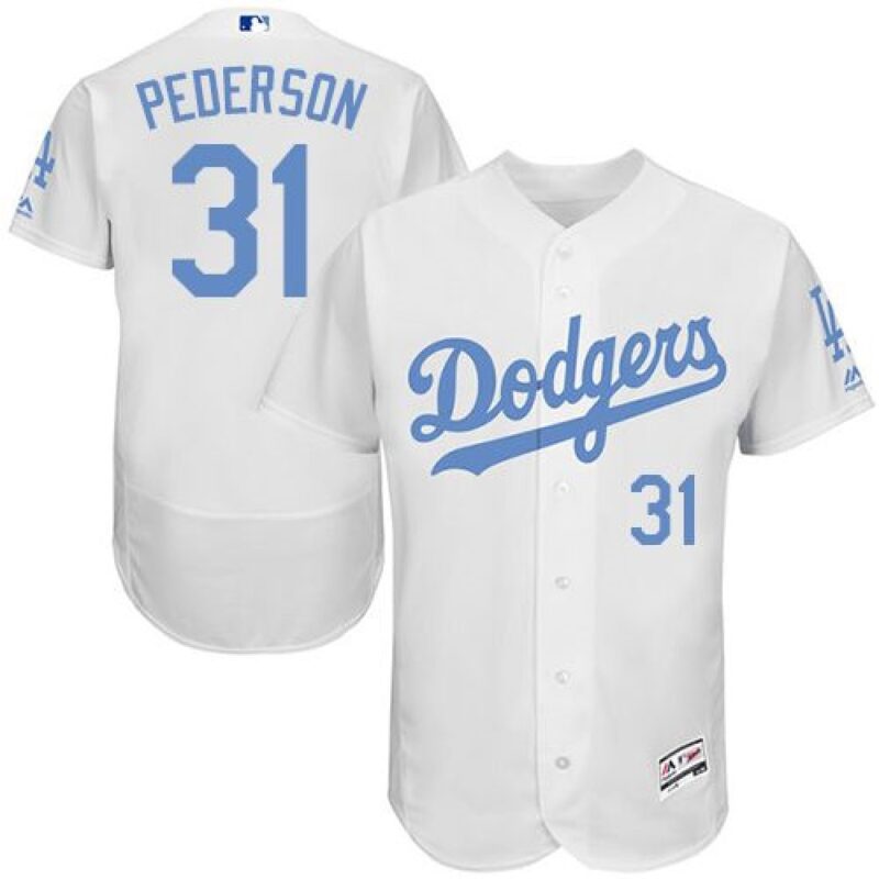 686383b44fba2_1 Dodgers #31 Joc Pederson White Flexbase Authentic Collection 2016 Father's Day Stitched MLB Jersey