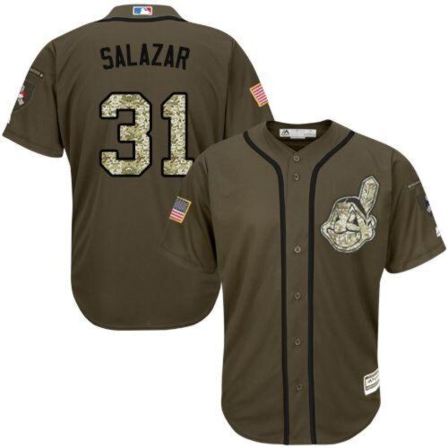 686383fd45a5e_1 indians #31 Danny Salazar Green Salute to Service Stitched MLB Jersey
